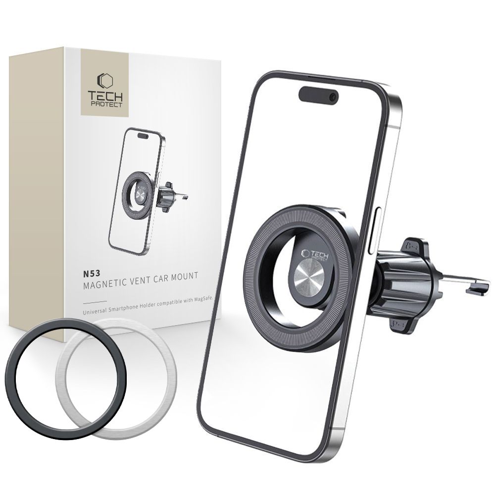 Tech-Protect N53 biltelefonhållare med MagSafe för luftventil - svart