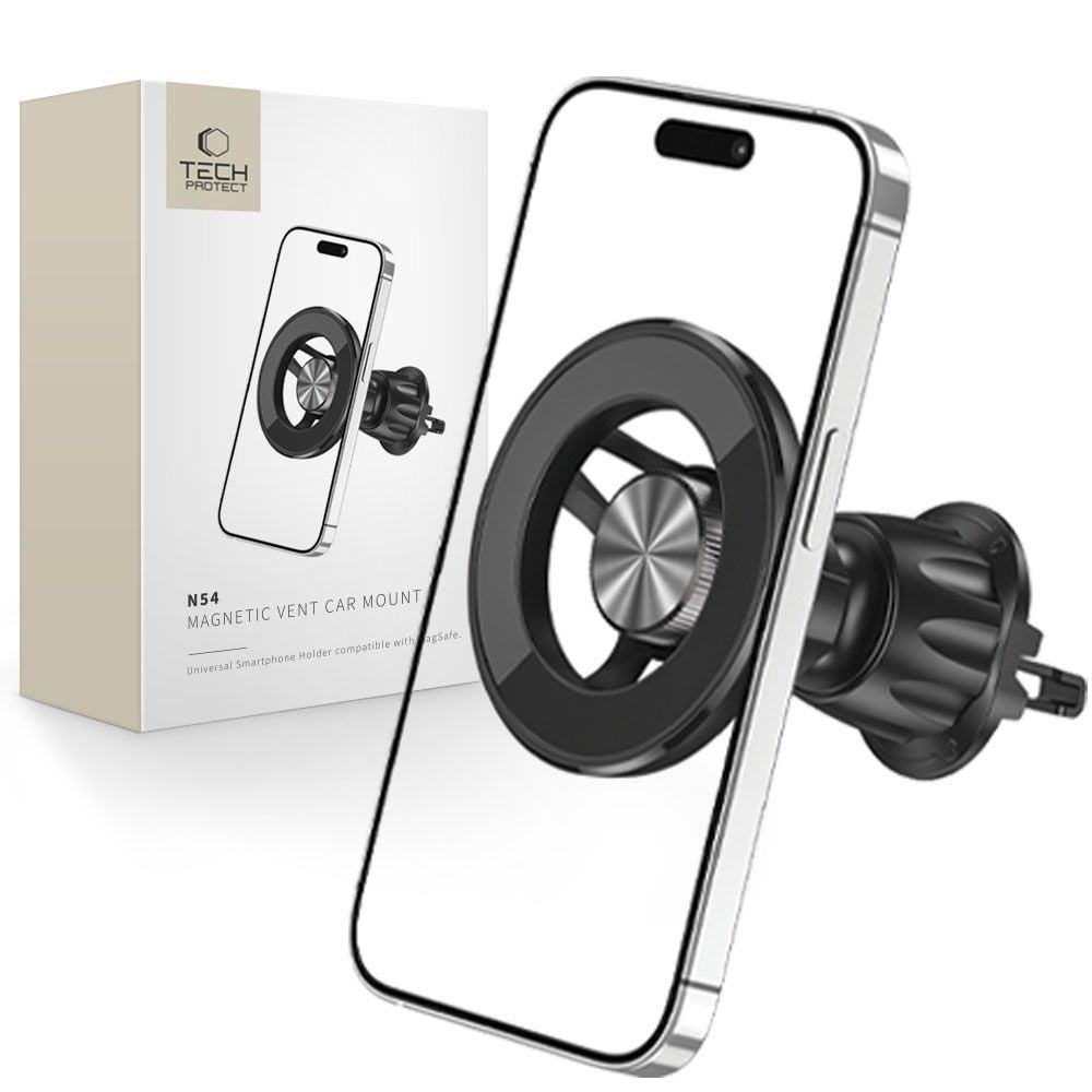 Tech-Protect N54 biltelefonhållare med MagSafe för luftventil - svart