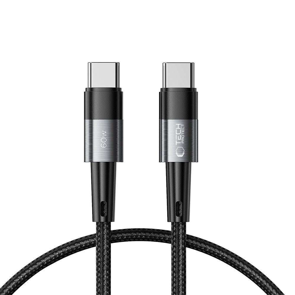Tech-Protect UltraBoost USB-C / USB-C PD-kabel 60W 3A 0,25m - Grå