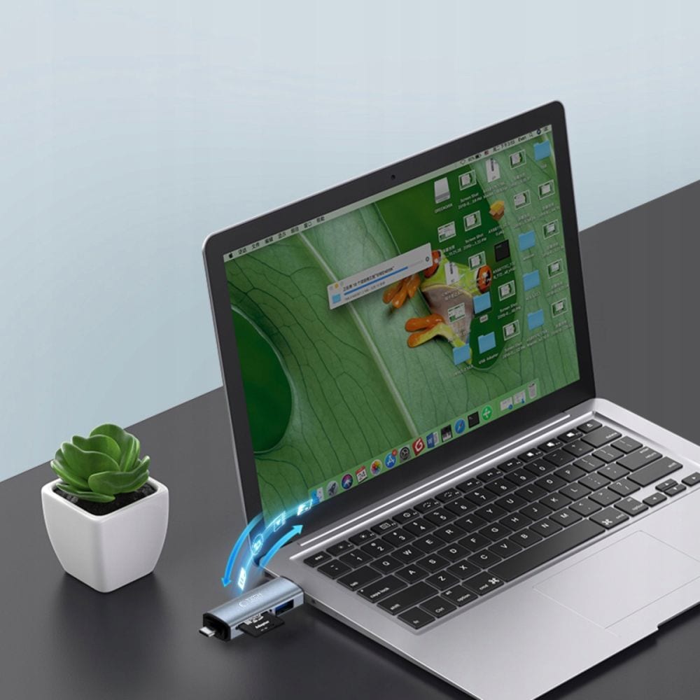 Tech-Protect Ultraboost SD/microSD-kortläsare – USB-C och USB-A 3.0, upp till 5 Gb/s