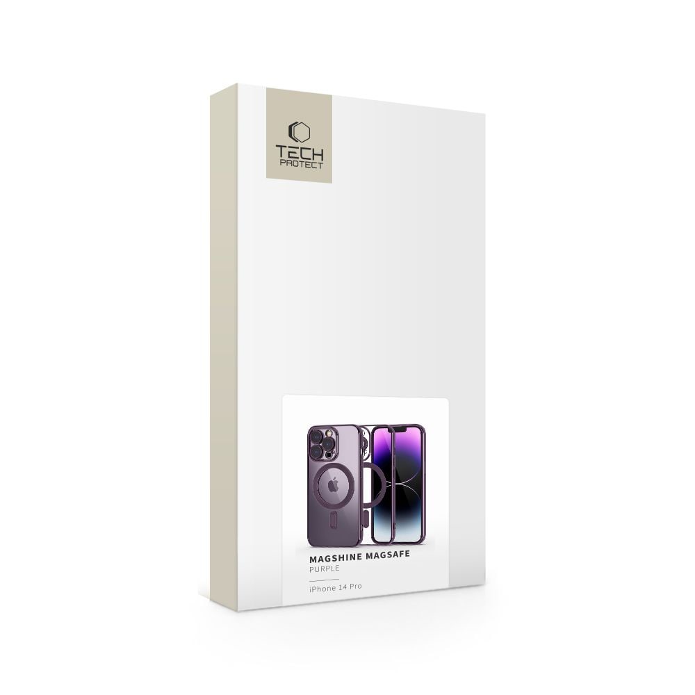 Tech-Protect MagShine Line MagSafe iPhone 14 Pro-etui - Lilla