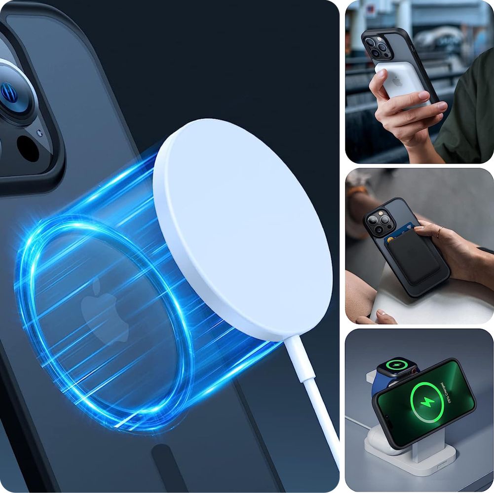 Tech-Protect MagMat MagSafe-etui til iPhone 15 Pro Max - mat sort