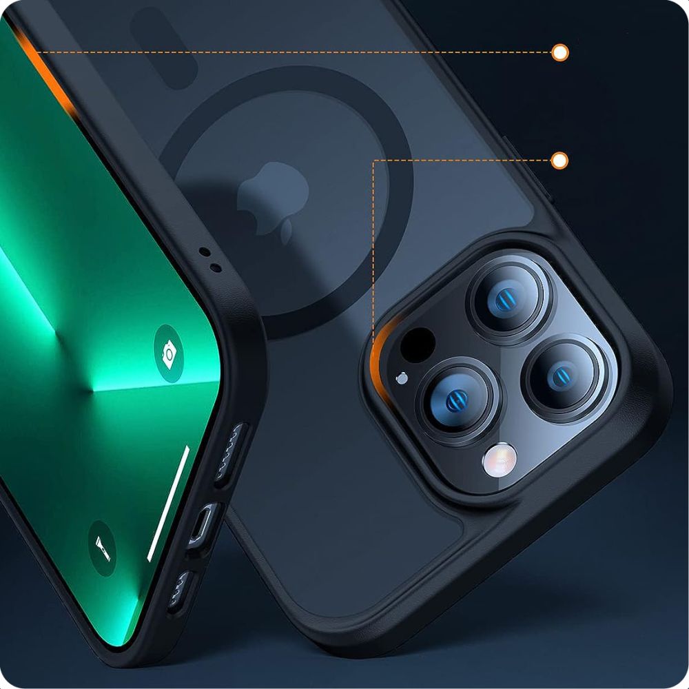 Tech-Protect MagMat MagSafe-etui til iPhone 15 Pro Max - mat sort
