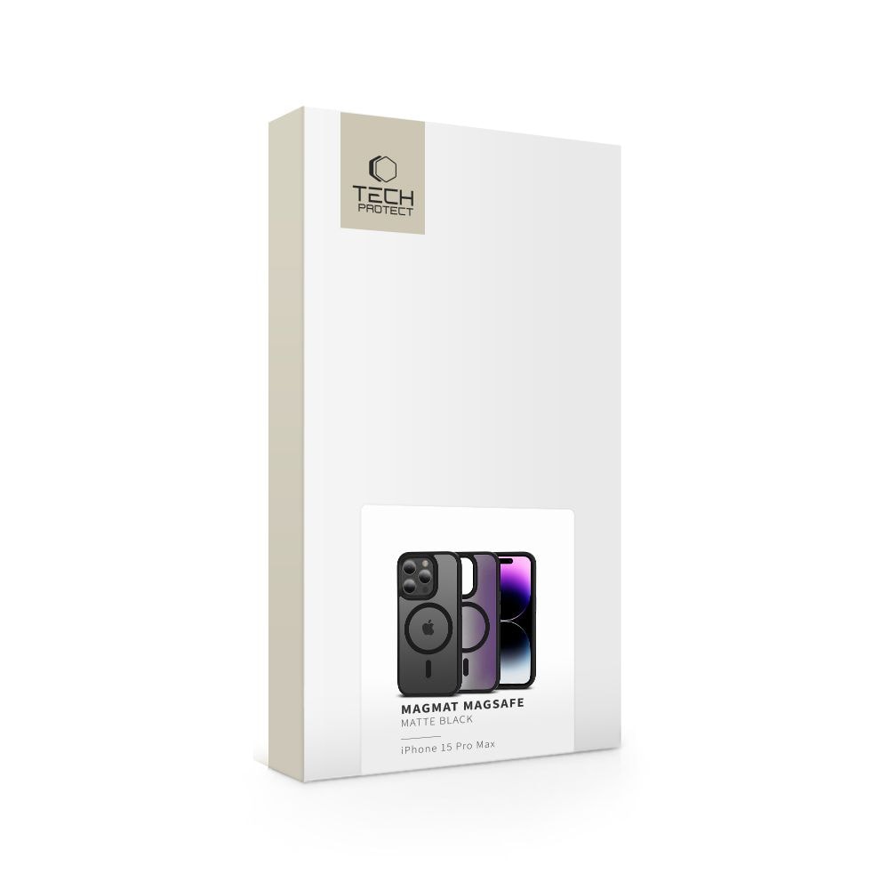 Tech-Protect MagMat MagSafe-etui til iPhone 15 Pro Max - mat sort