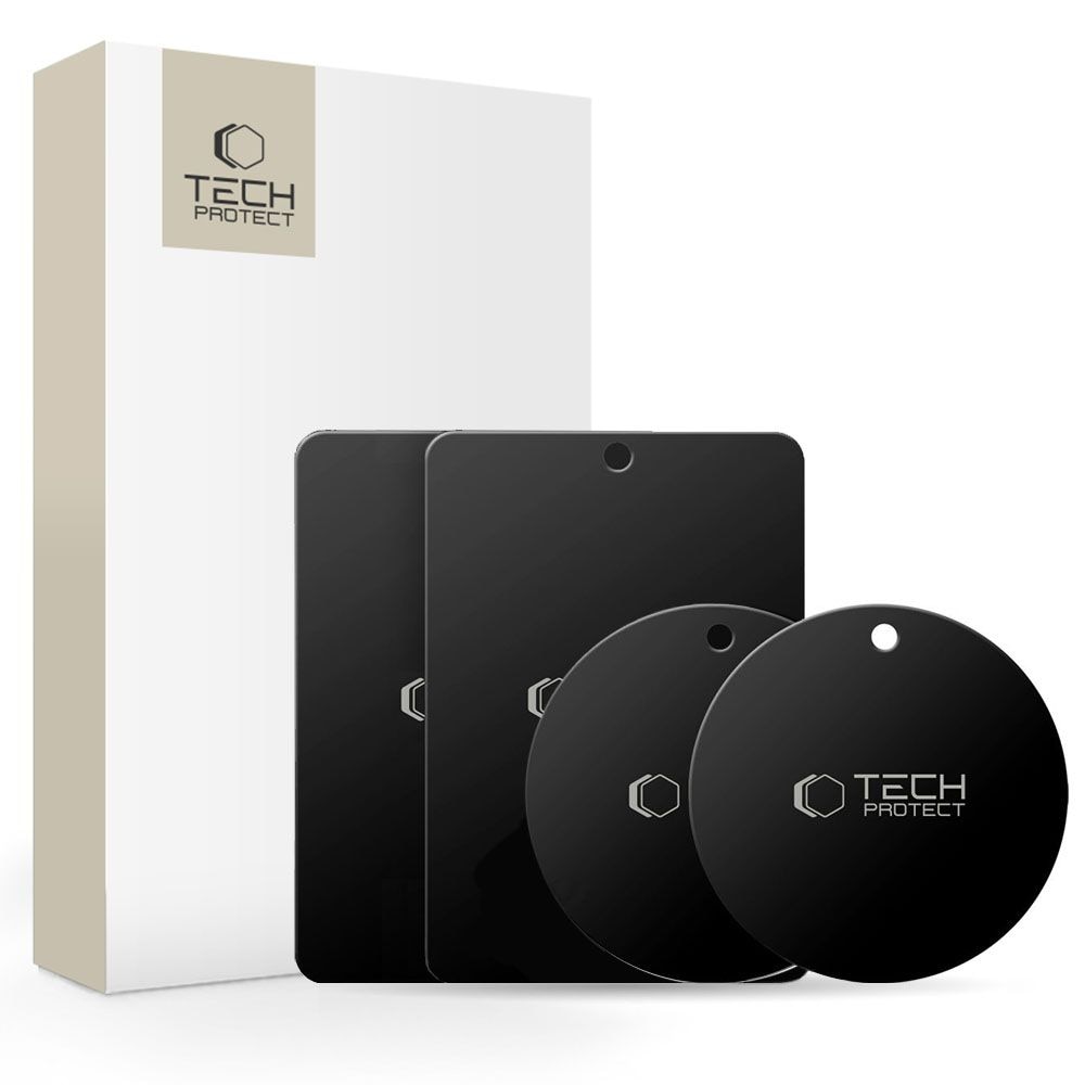 Tech-Protect MetalPlate magnetplattor för bilhållare - svart (4 st.)