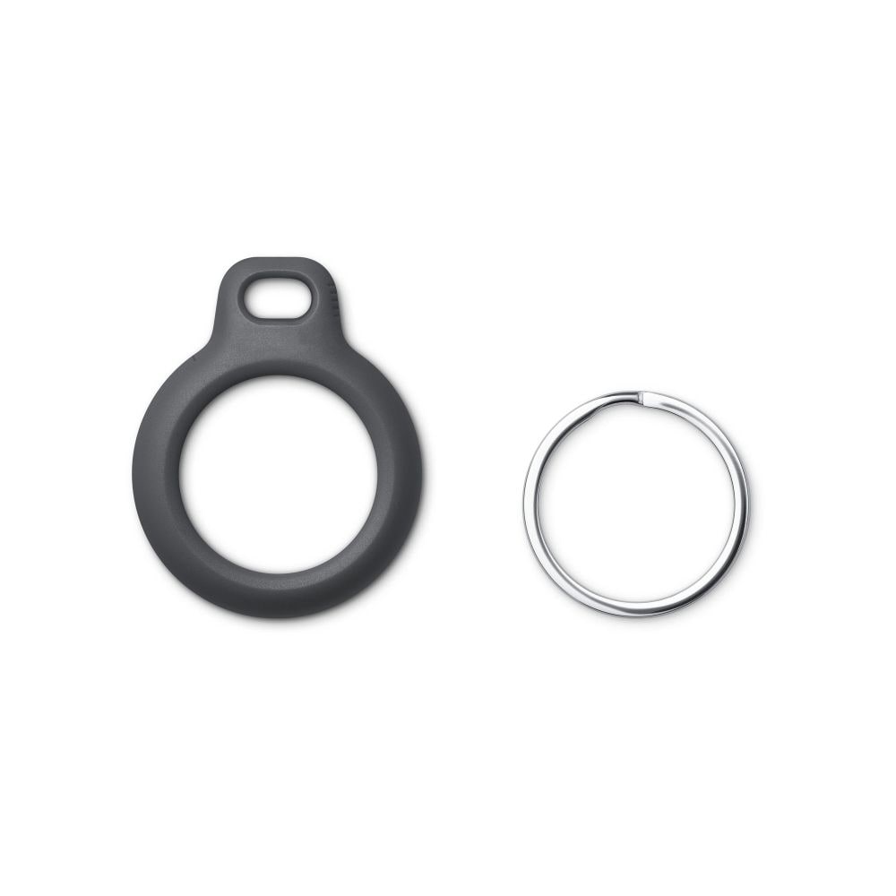Tech-Protect Rough Case til Apple AirTag med ring - Sort