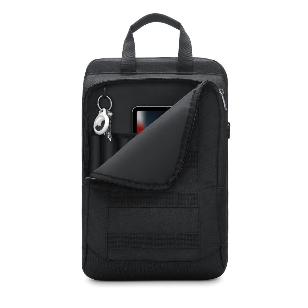 Tech-Protect Rough Case til Apple AirTag med ring - Sort