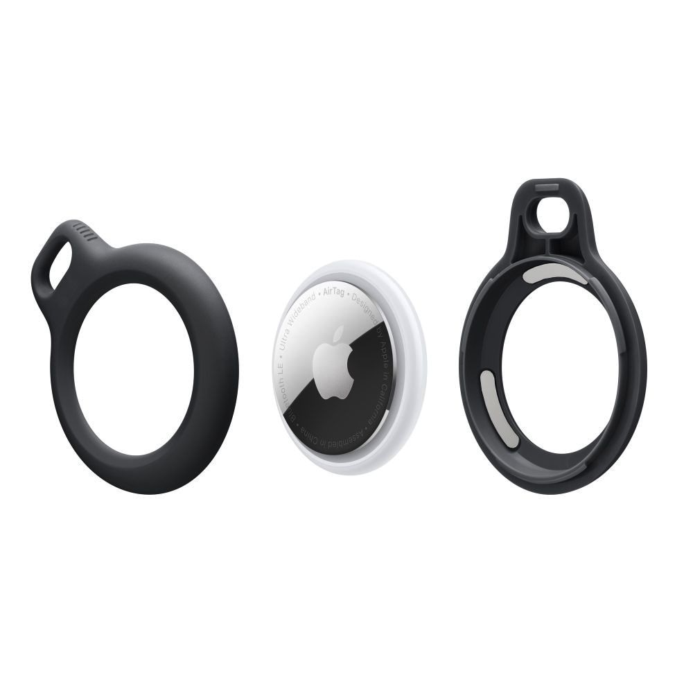 Tech-Protect Rough Chain Case til Apple AirTag med vedhæng - Sort