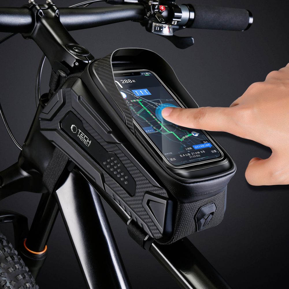 Tech-Protect V2 sykkelveske med plass til telefon 1,2 l - svart