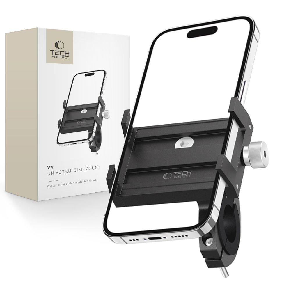 Tech-Protect V4 telefonhållare för cykelstyre - svart
