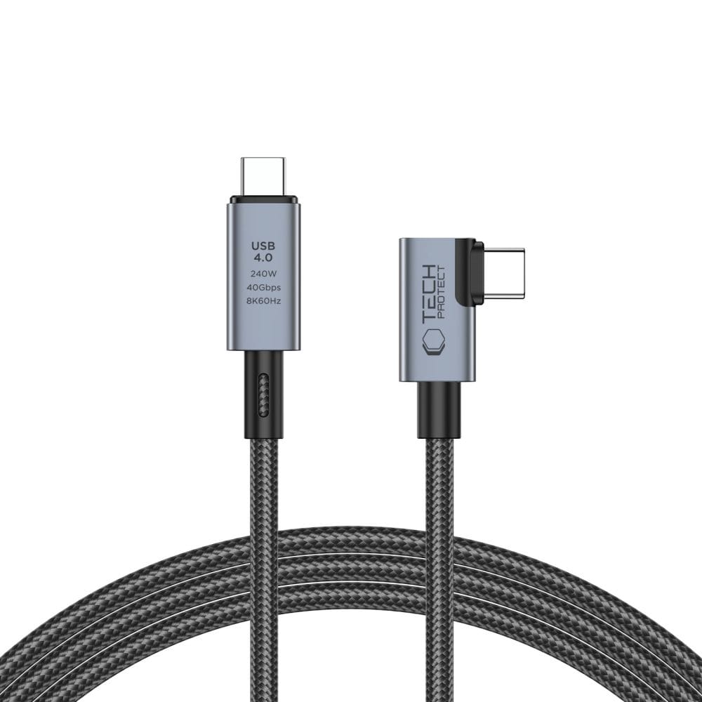 Tech-Protect UltraBoost Max L USB-C 4.0 PD 240W 8K 40Gbps 1.5m Kabel - Grå