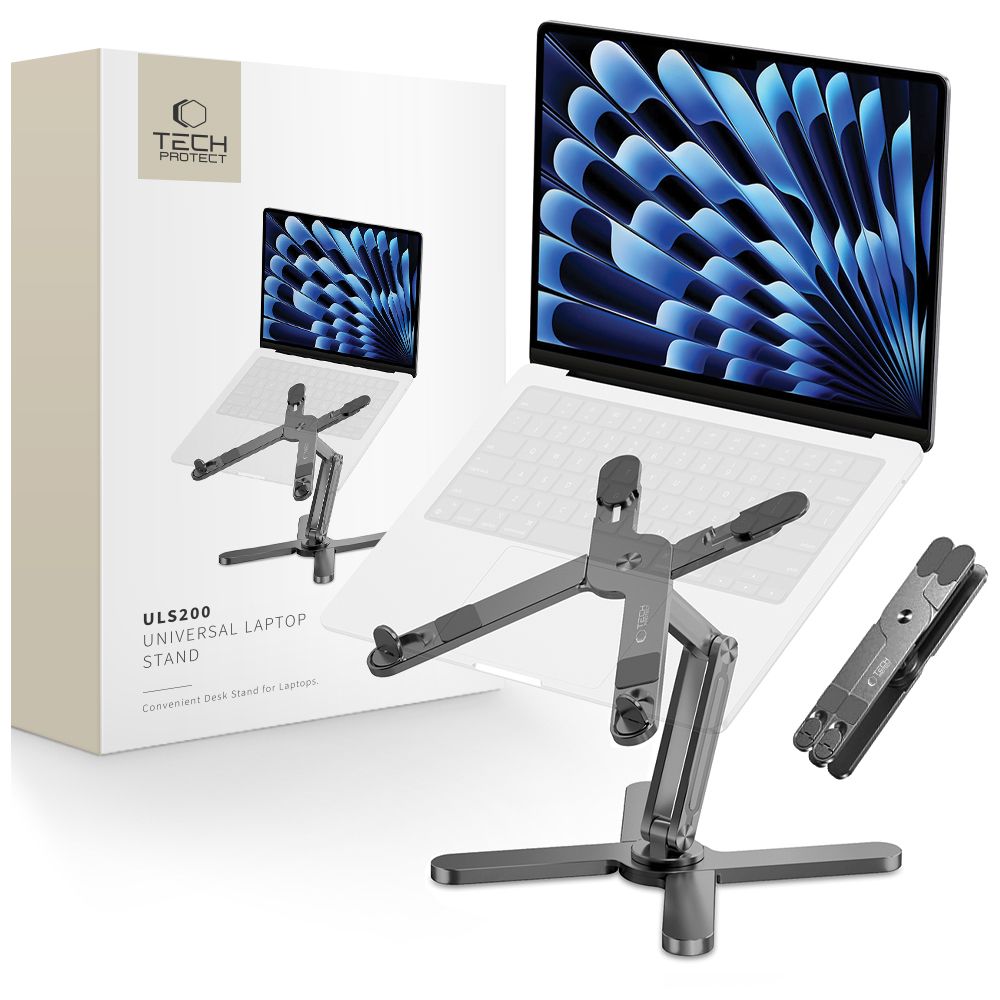 Tech-Protect ULS200 universalstativ för bärbara datorer upp till 16" - grå