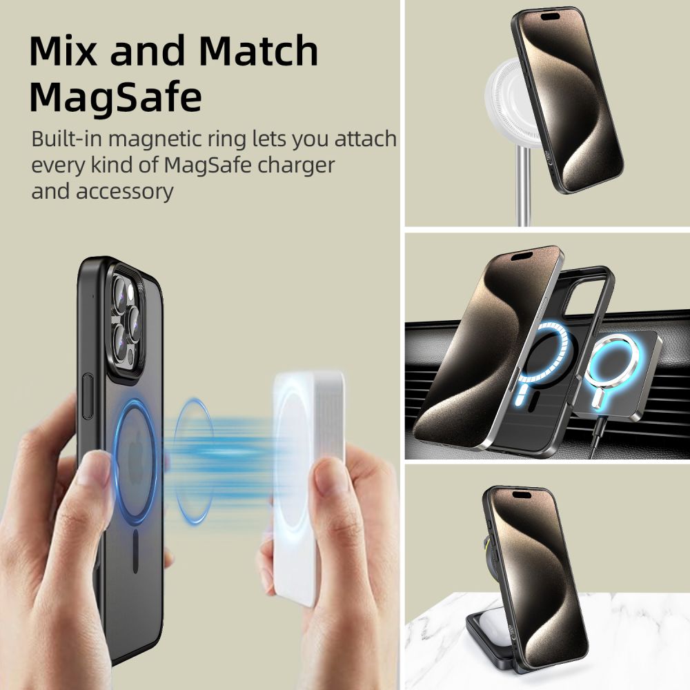 Tech-Protect MagMat MagSafe-etui til iPhone 16 Pro Max - Sort