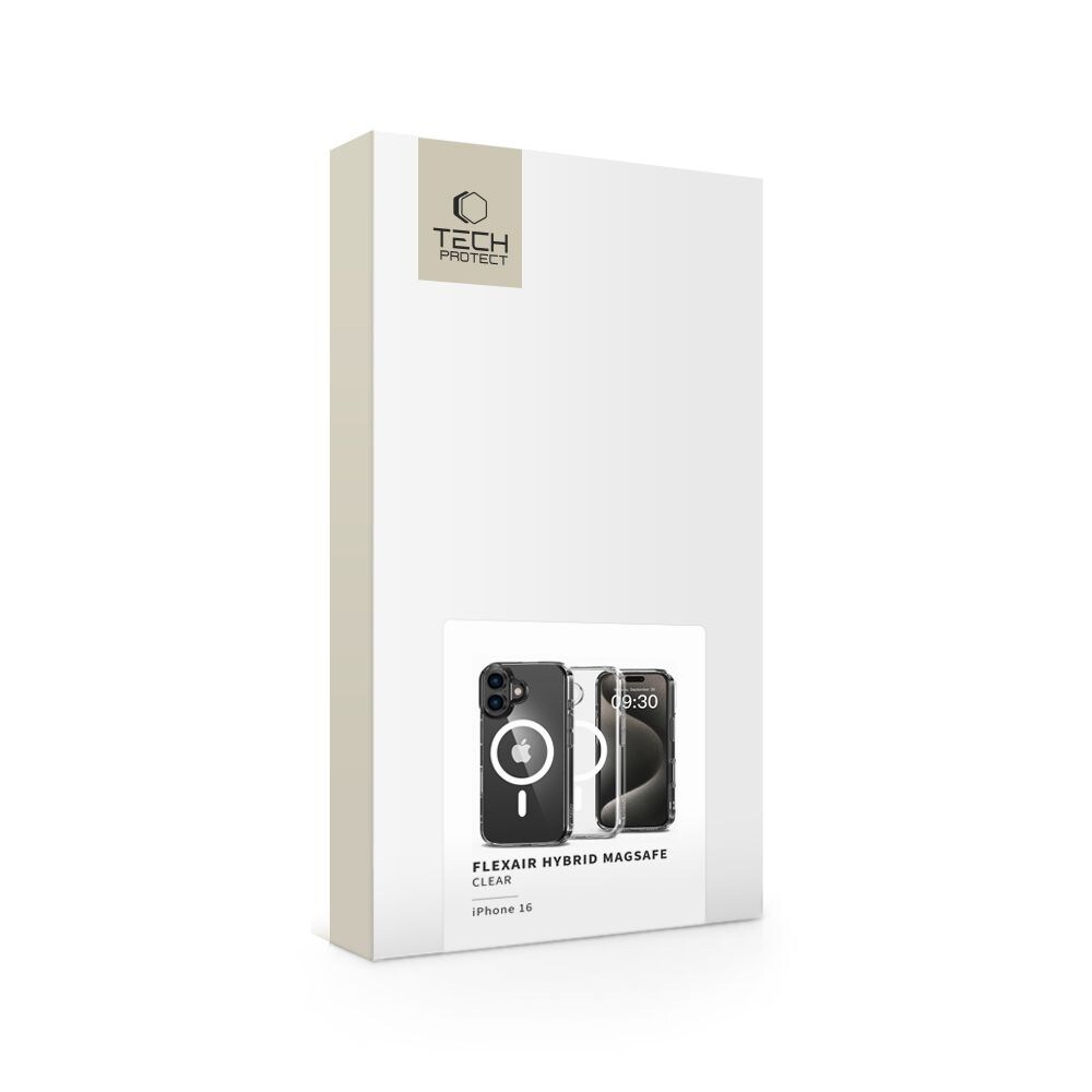Tech-Protect FlexAir Hybrid MagSafe iPhone 16-etui - Klar