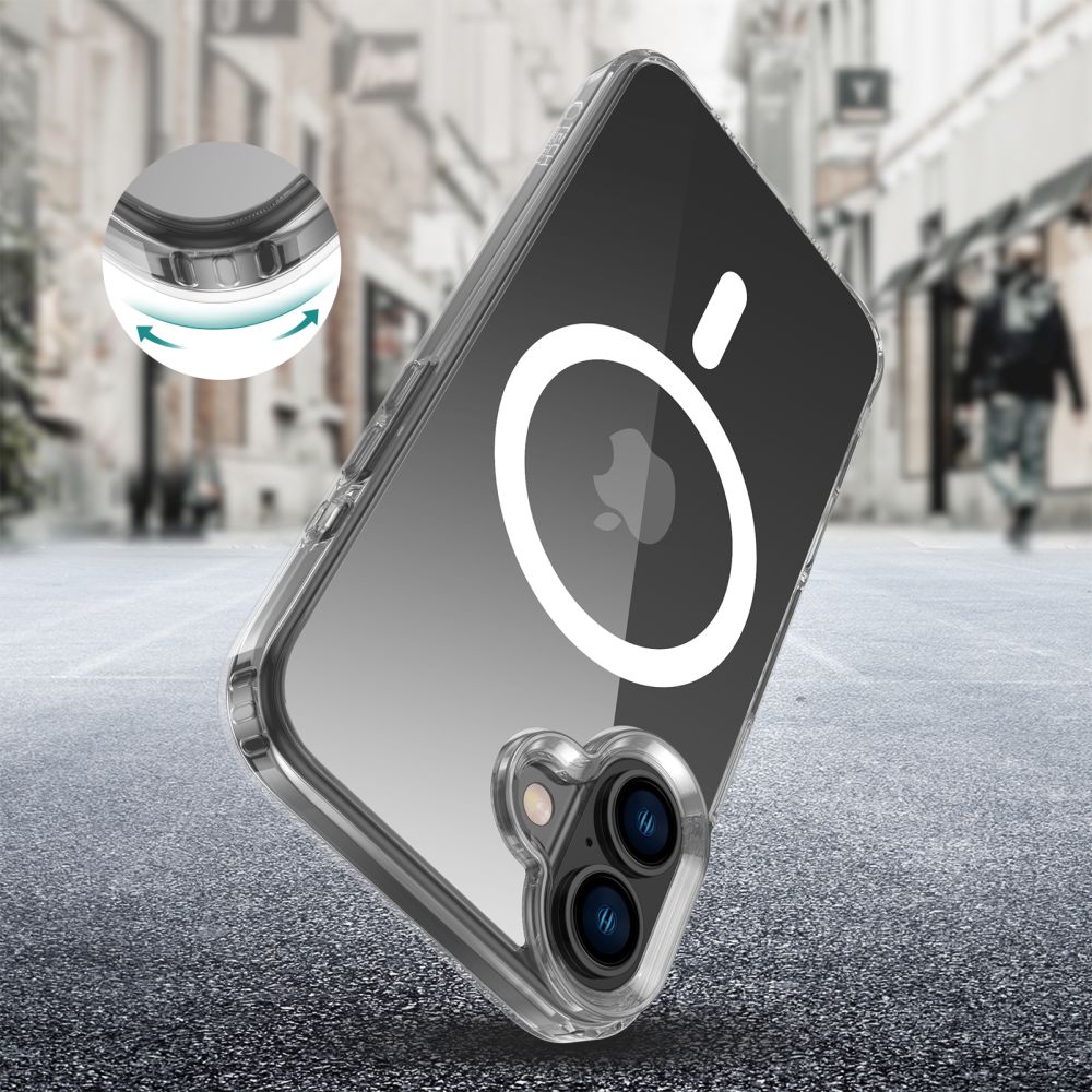TECH-PROTECT FLEXAIR HYBRID MAGSAFE IPHONE 16 PLUS KLAR