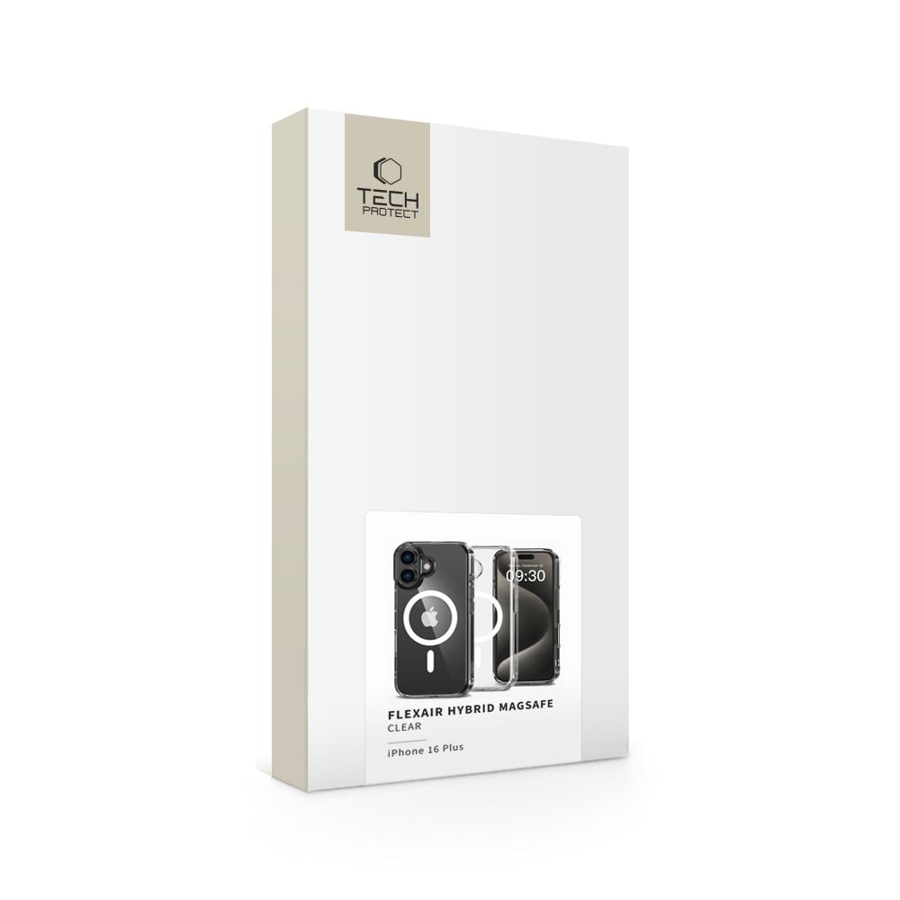 TECH-PROTECT FLEXAIR HYBRID MAGSAFE IPHONE 16 PLUS KLAR