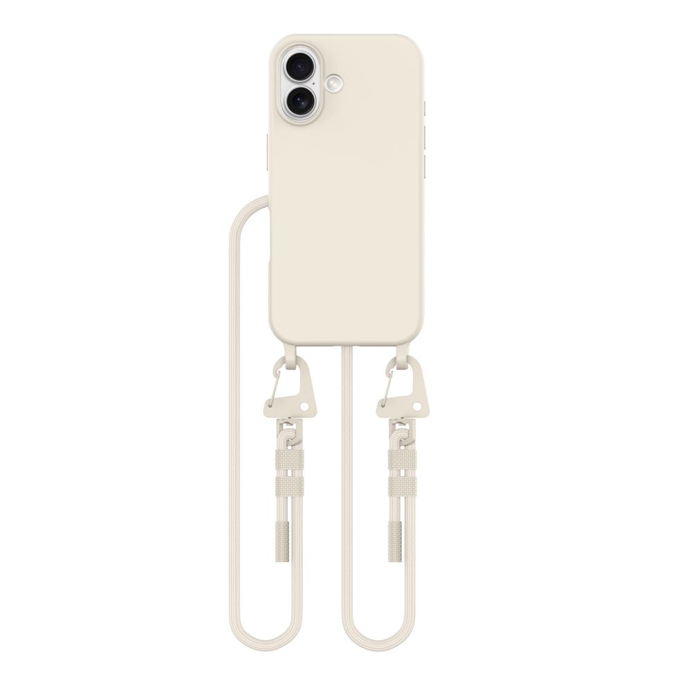 Tech-Protect MagNecklace MagSafe-etui med snor til iPhone 16 - Beige