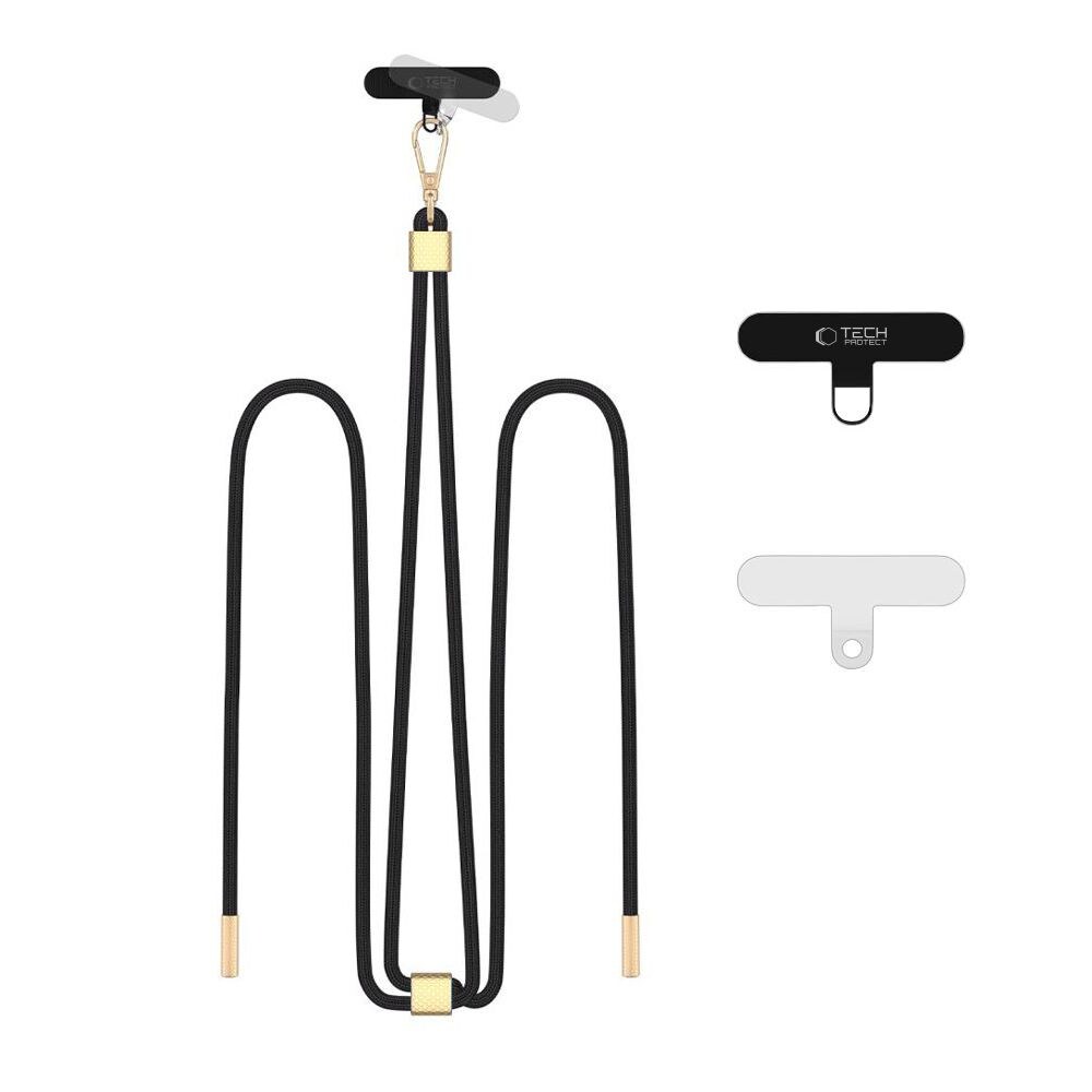 Tech-Protect C2S Rope Crossbody Strap Koppel - Svart