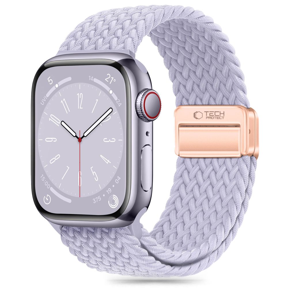 Tech-Protect Nylonmag Armband till Apple Watch 4 / 5 / 6 / 7 / 8 / 9 / SE (38 / 40 / 41 mm) - Lila