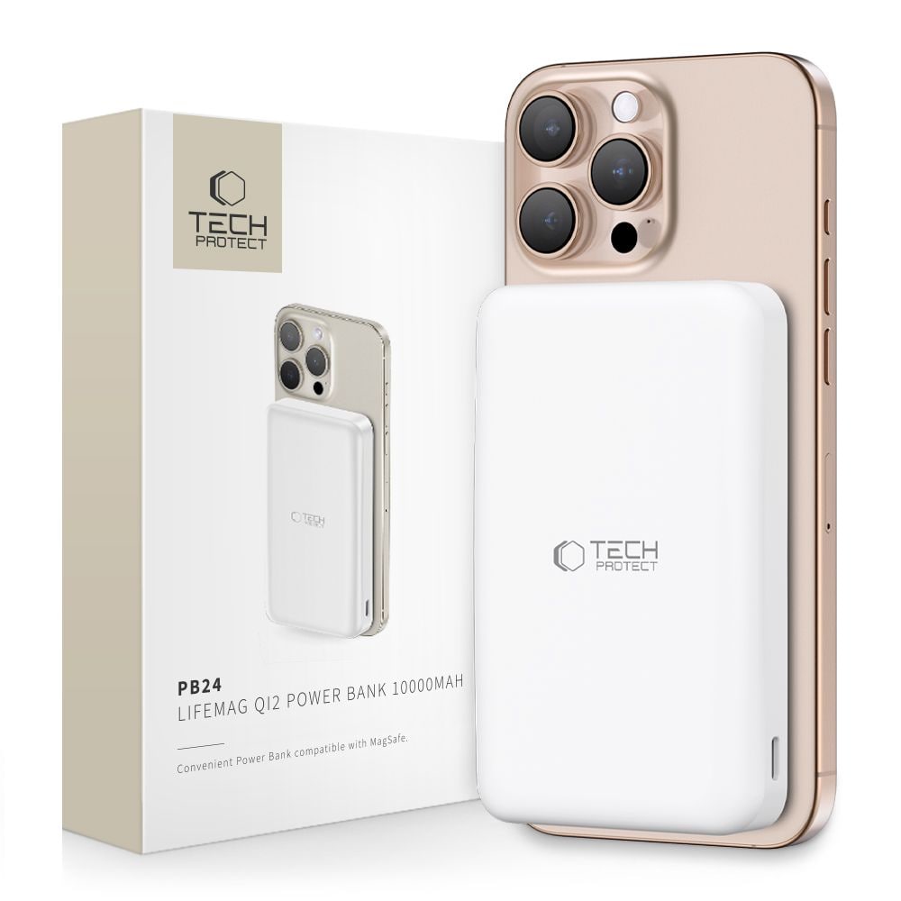 Powerbank Tech-Protect PB24 LifeMag QI2 MagSafe 10000 mAh - vit