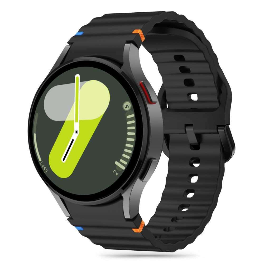 Tech-Protect silikon sportrem för Samsung Galaxy Watch 4 / 5 / 5 Pro / 6 / 7 / FE - Svart