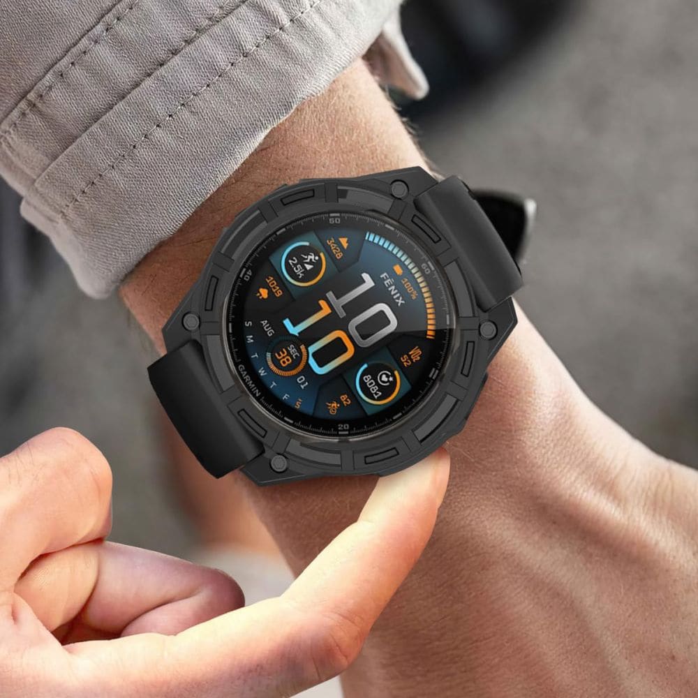 Tech-Protect Defense Air-etui til Garmin Fenix 8 47mm - Sort