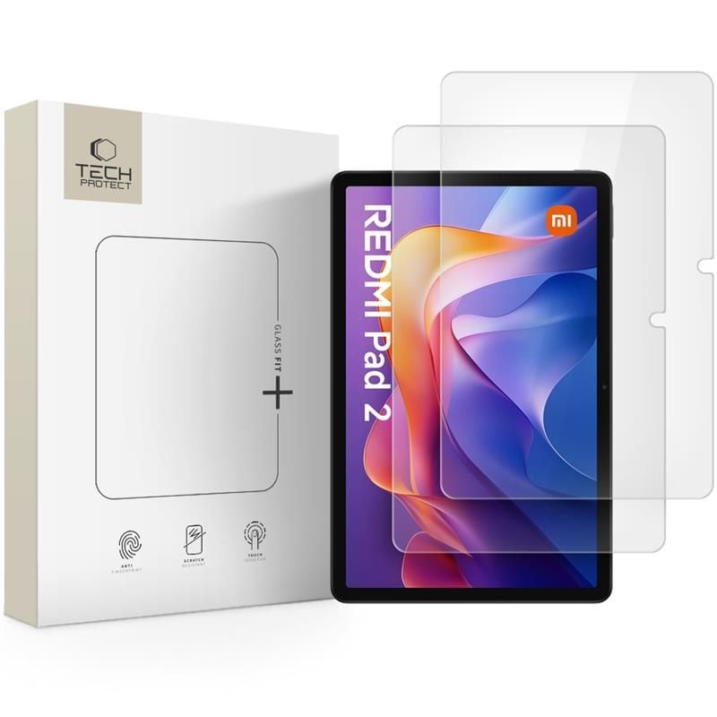 Tech-Protect Glass Fit+ 2-pack härdat glas för Xiaomi Redmi Pad 2 11.0 / SE 11.0 - transparent