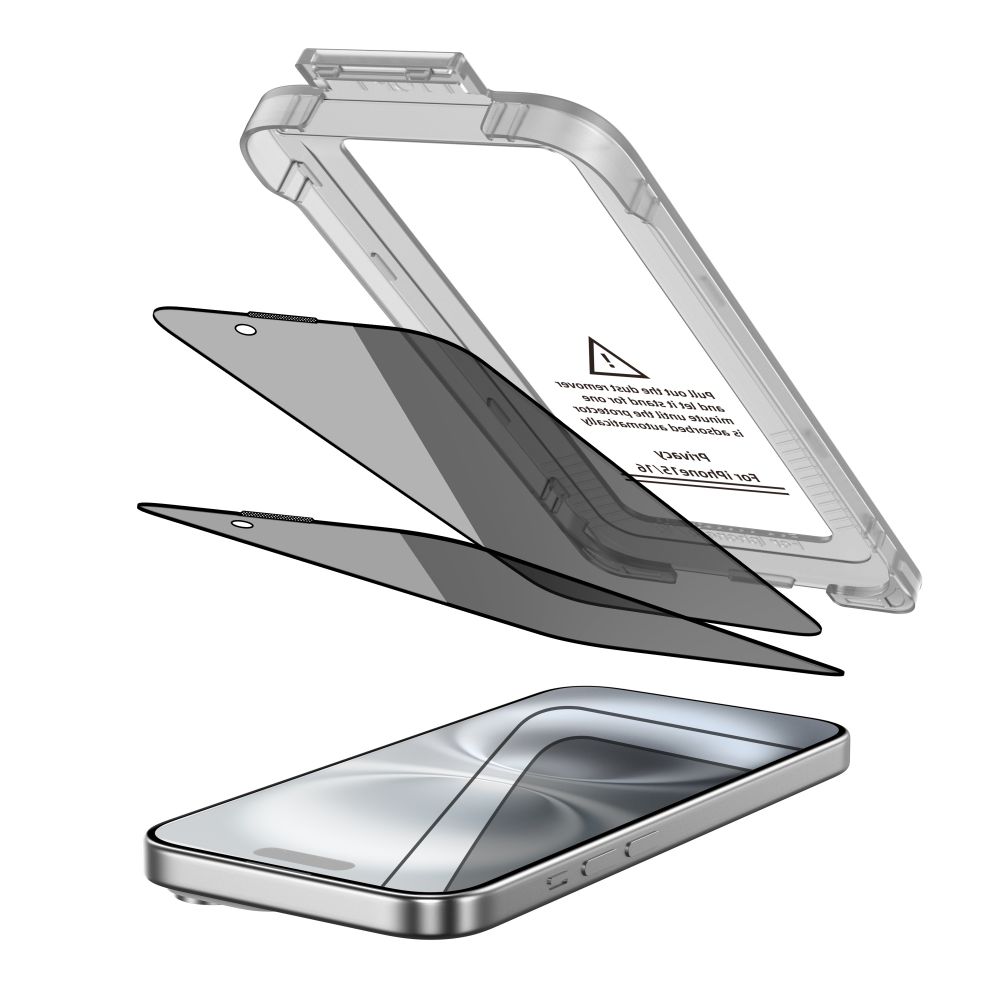 Tech-Protect Quick Set Spy+ Privacy Glass 2-pack för iPhone 15 / 16