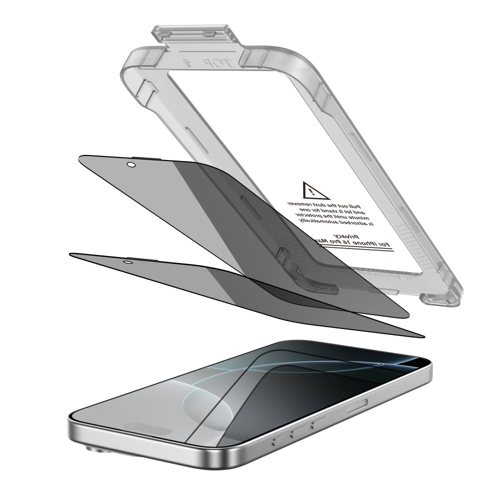 Tech-Protect Quick Set Spy+ Privacy Glass 2-pack för iPhone 16 Pro