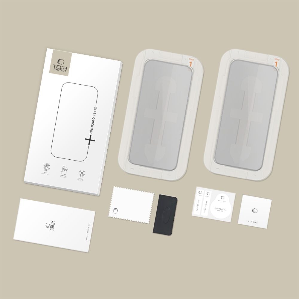 Tech-Protect Quick Set Spy+ Privacy Glass 2-pack för iPhone 16 Pro