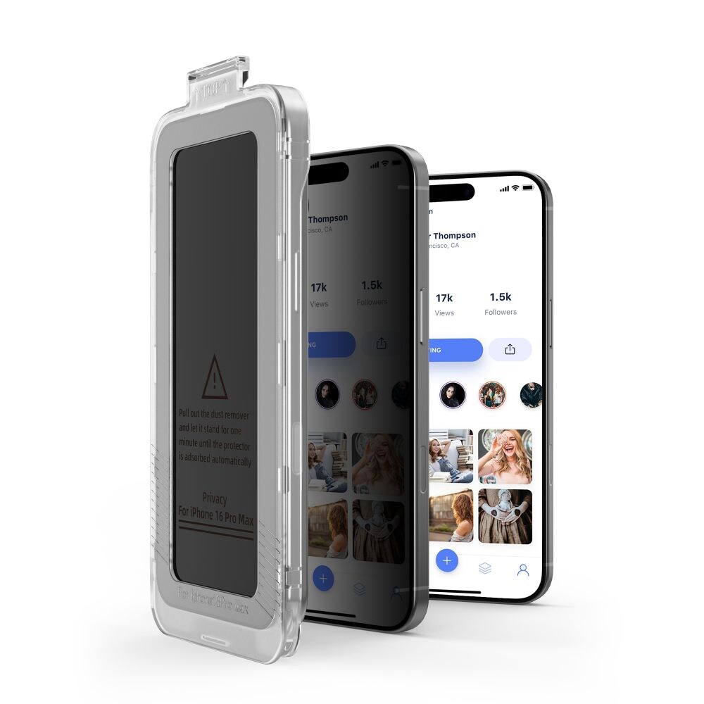 Tech-Protect Quick Set Spy+ Privacy Glass 2-pack för iPhone 16 Pro Max