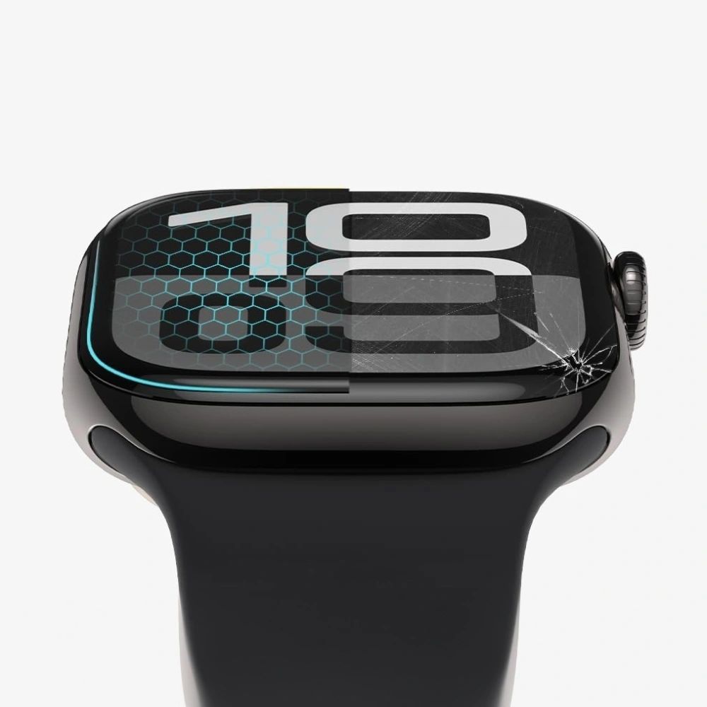 Tech-Protect Glas Flex+ Hybridglas 2-pack för Apple Watch 10 46mm - Svart