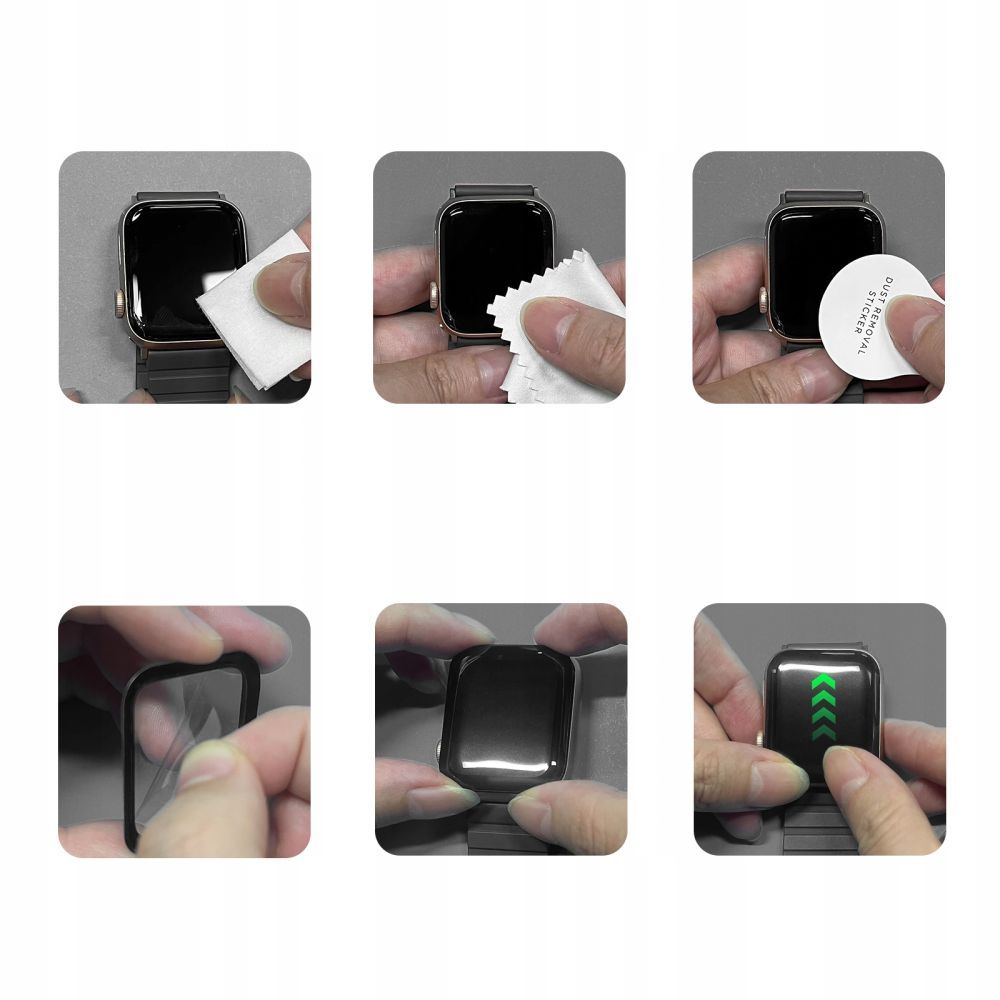Tech-Protect Glas Flex+ Hybridglas 2-pack för Apple Watch 10 46mm - Svart