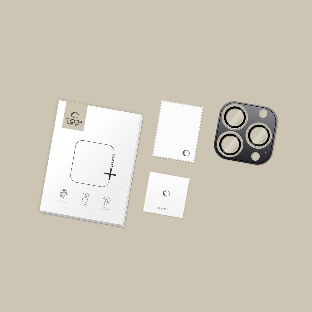 Tech-Protect Camring Fit+ kameraskydd för iPhone 14/15/16/17 Pro/Max - Klar