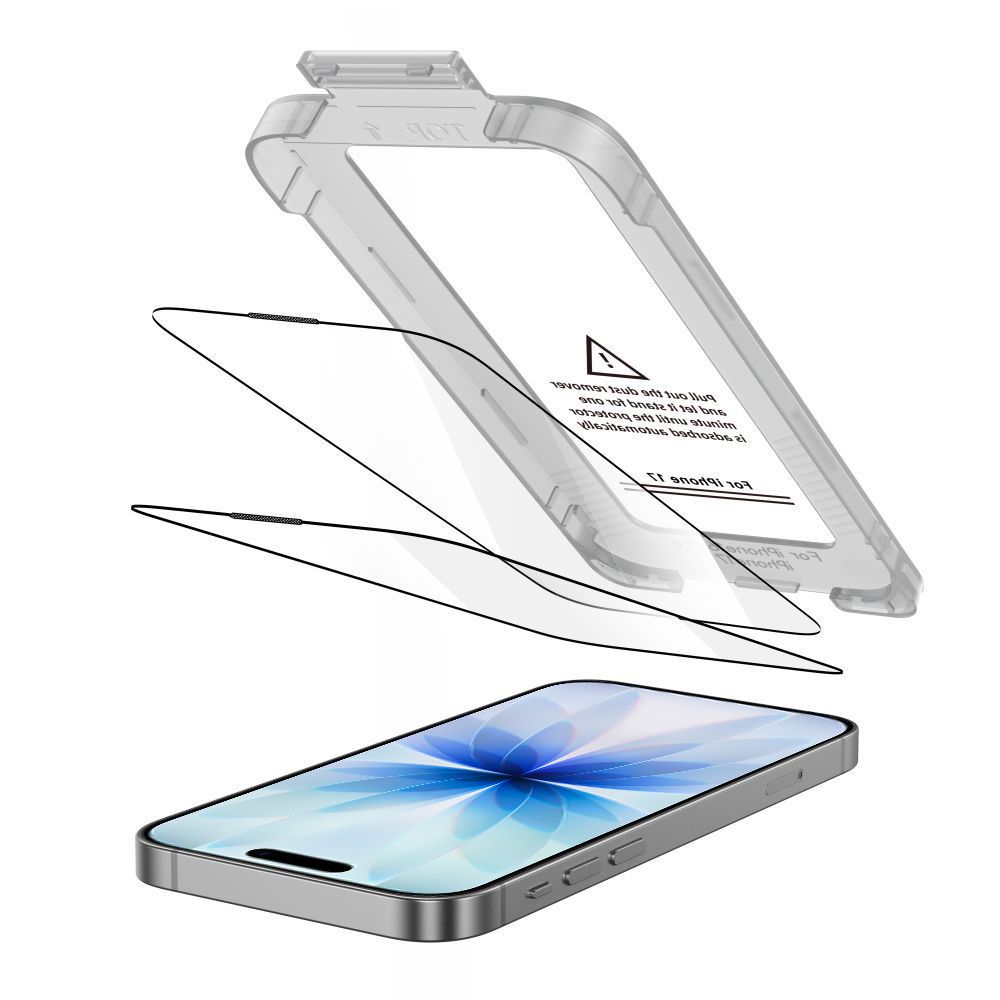 Tech-Protect Quick Set+ 2-pak hærdet glas til iPhone 17 - sort