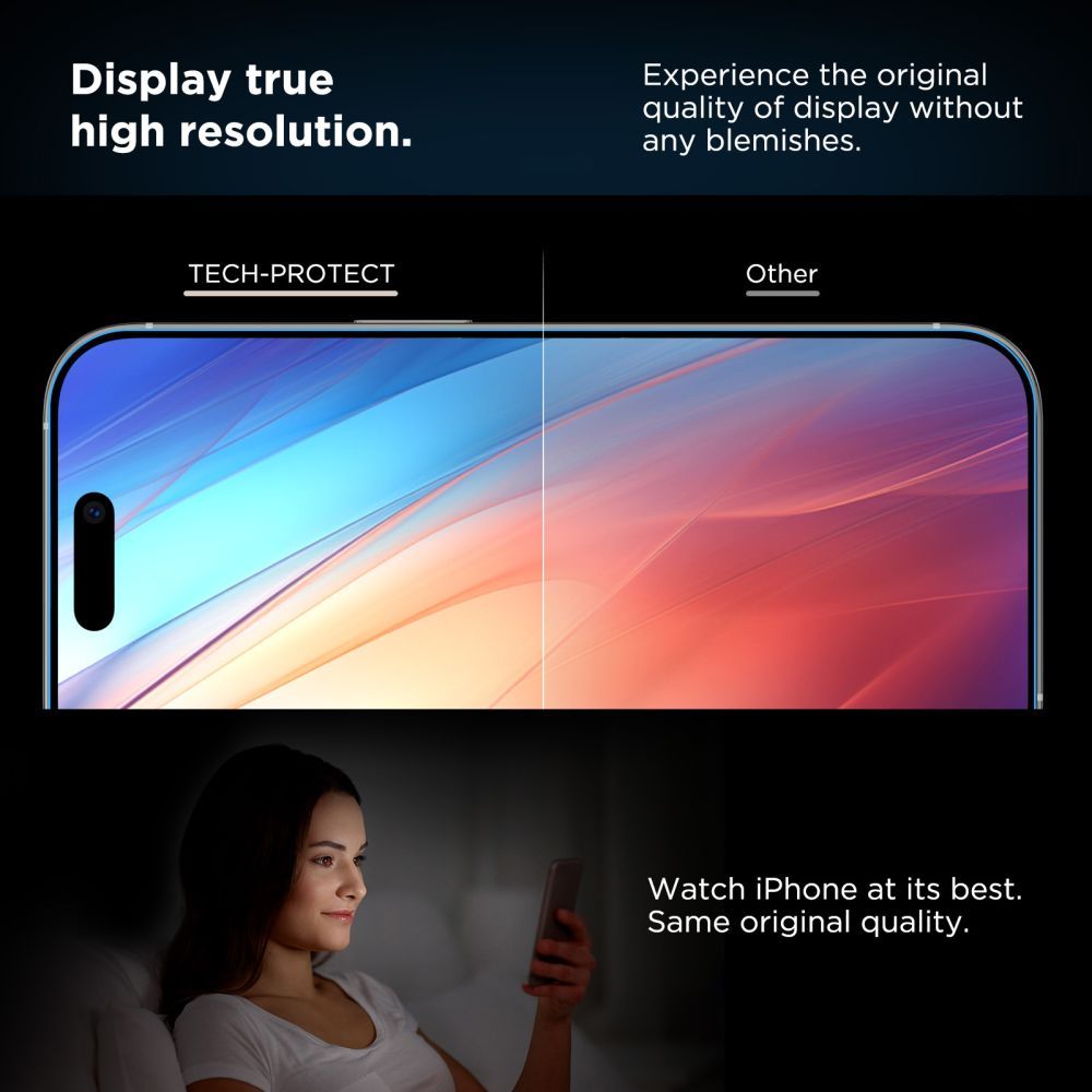 Tech-Protect Quick Set+ 2-pak hærdet glas til iPhone 17 - sort