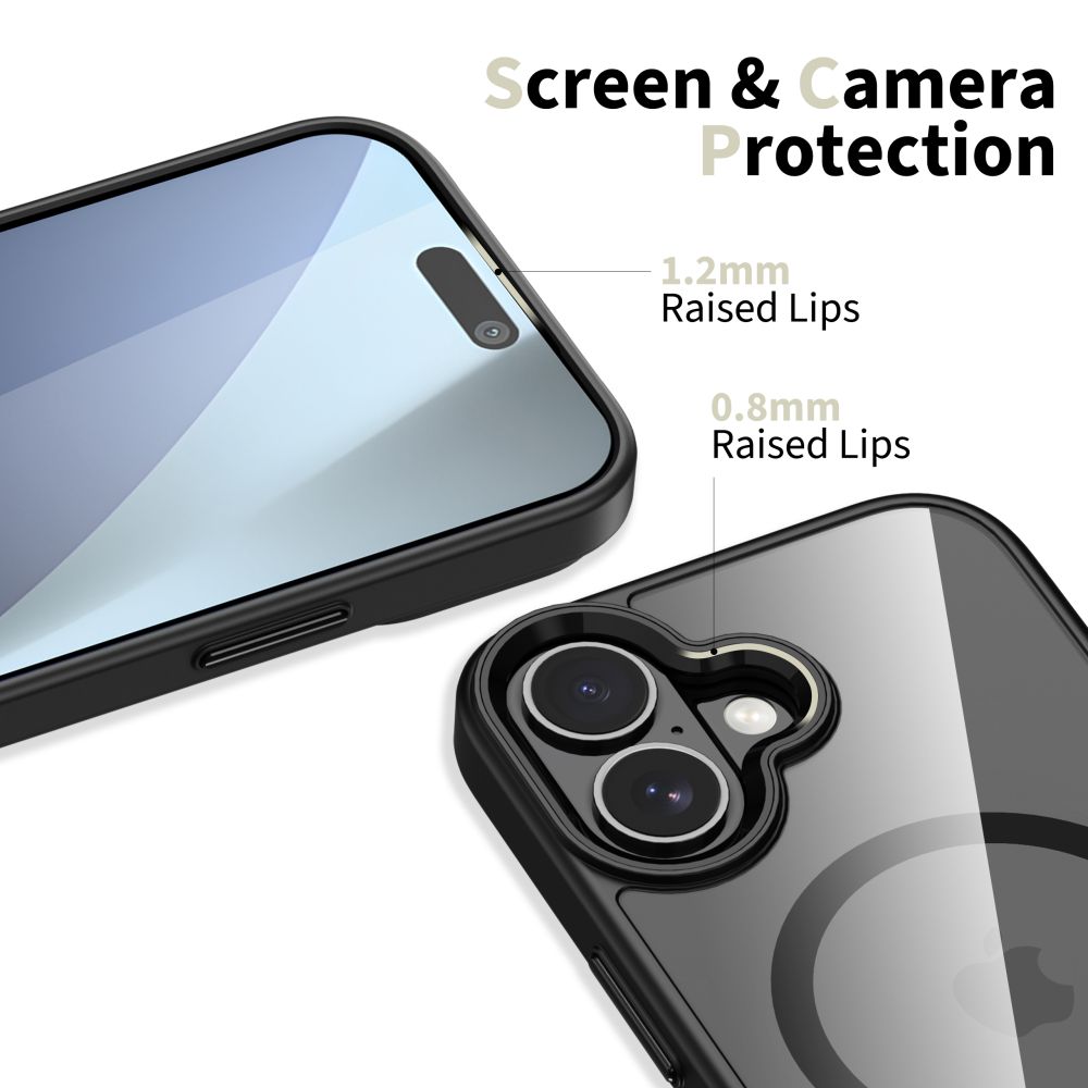 Tech-Protect MagMat MagSafe-etui til iPhone 17 - Klar sort