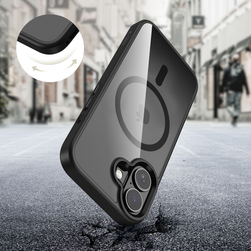 Tech-Protect MagMat MagSafe-etui til iPhone 17 - Klar sort