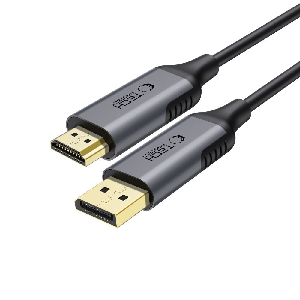 Tech-Protect UltraBoost DisplayPort / HDMI 2.0-kabel 4K 60Hz 2m - Svart