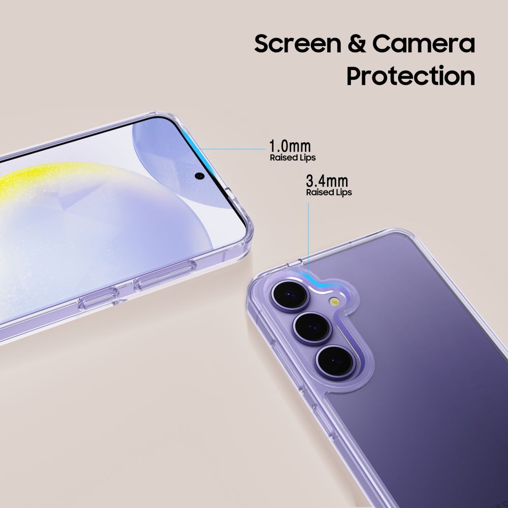 Tech-Protect Flexair Hybrid-etui til Samsung Galaxy S25 - Transparent