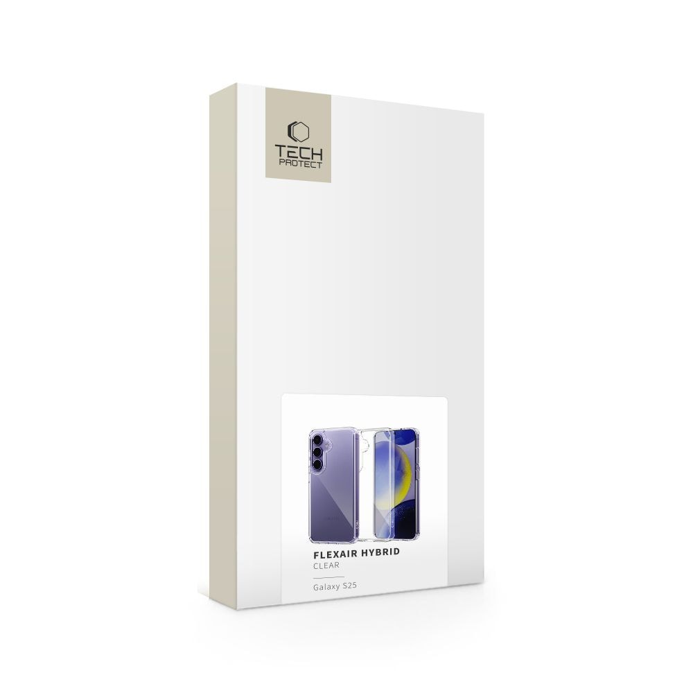 Tech-Protect Flexair Hybrid-etui til Samsung Galaxy S25 - Transparent
