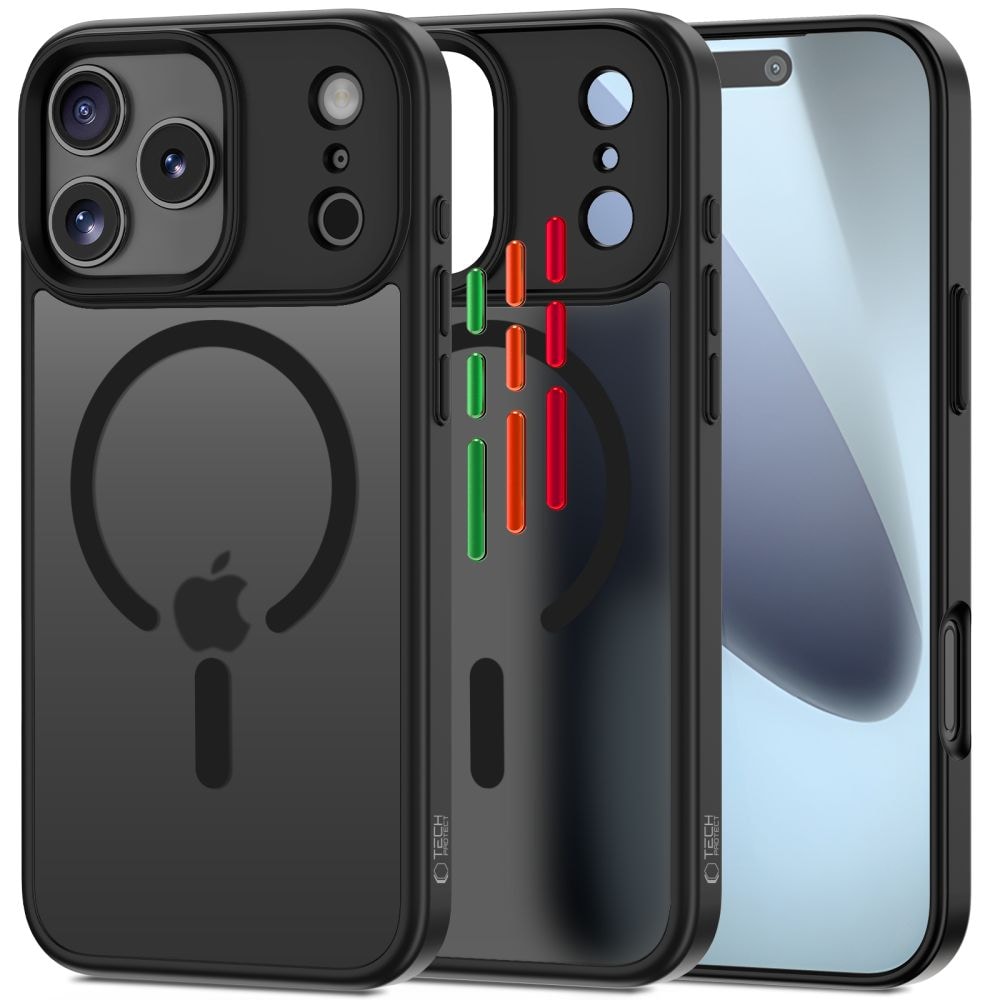 Tech-Protect MagMat XT 4-set MagSafe-fodral för iPhone 17 Pro Max - matt svart