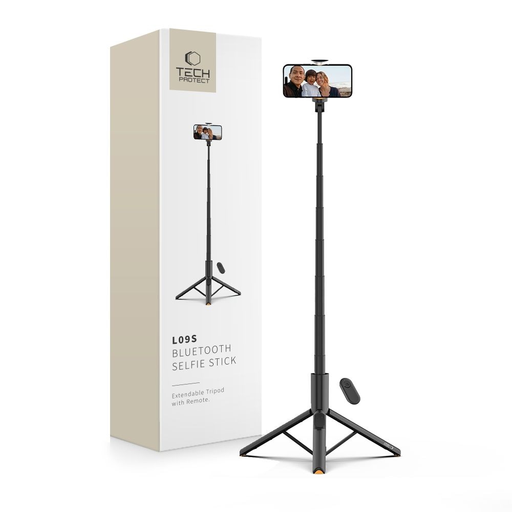 Selfie Stick Tech-Protect L09S med stativ - Svart