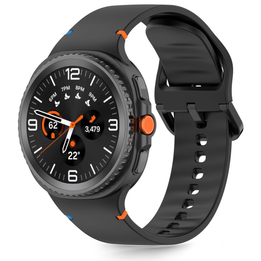 Tech-Protect Silikonarmband för Samsung Galaxy Watch 40/44/46 mm - Svart
