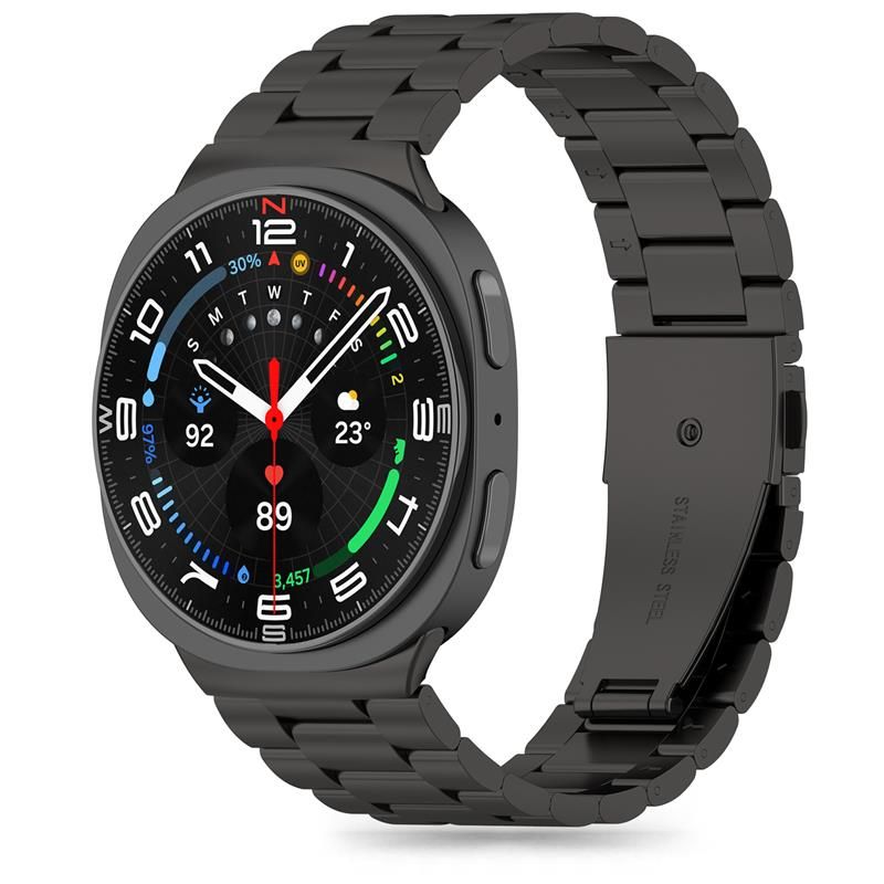 Tech-Protect rostfritt stålarmband för Samsung Galaxy Watch 40/44/46 mm - Svart