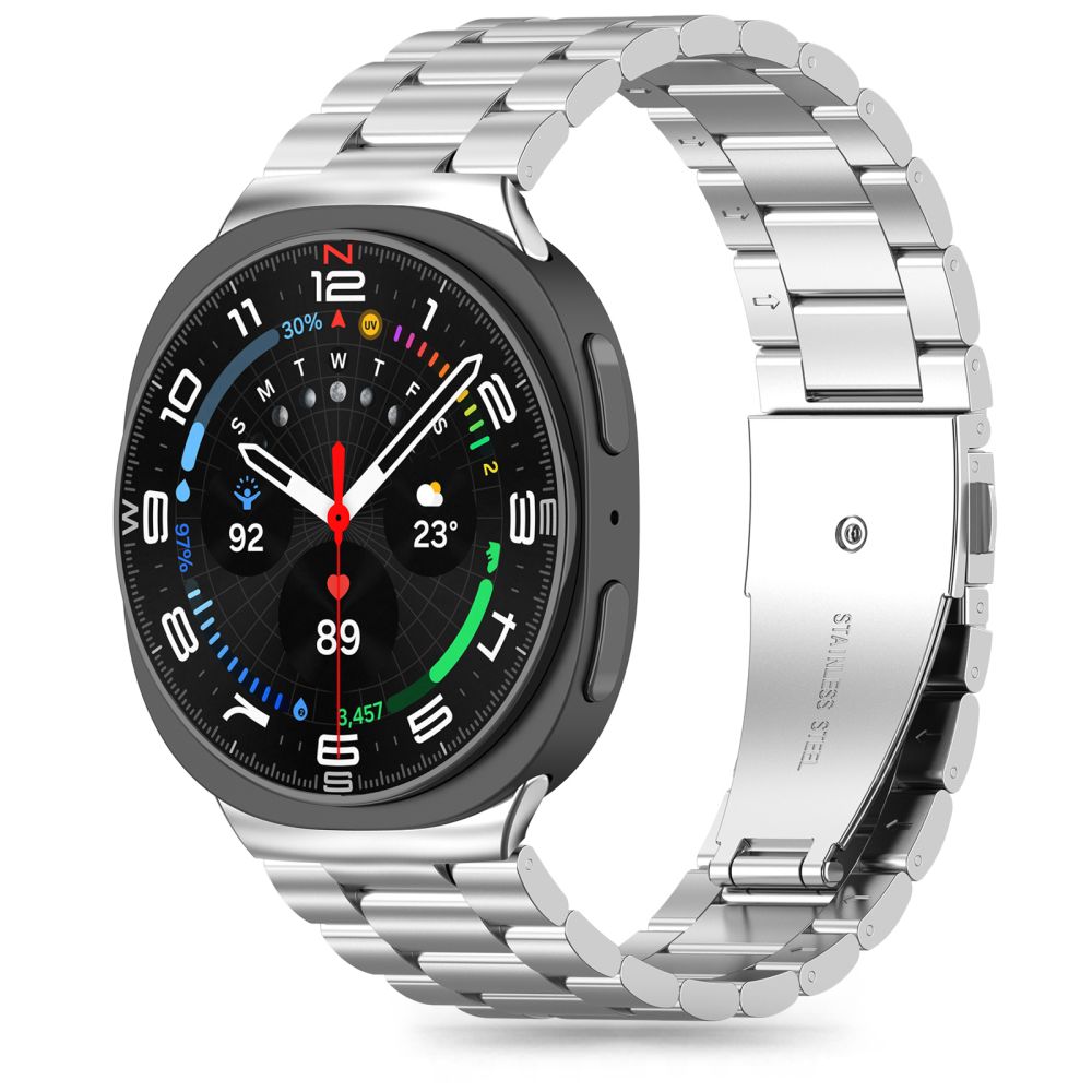 Tech-Protect rostfritt stålarmband för Samsung Galaxy Watch 40/44/46 mm - Silver