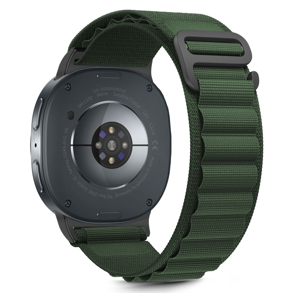 Tech-Protect Nylon Stripe Strap för Samsung Galaxy Watch 40/44/46 mm - Grön
