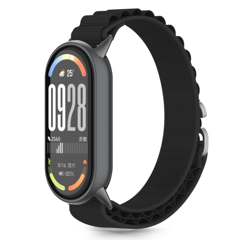 Tech-Protect Nylon Pro Strap för Xiaomi Smart Band 8 / 9 / 10 / NFC - Svart