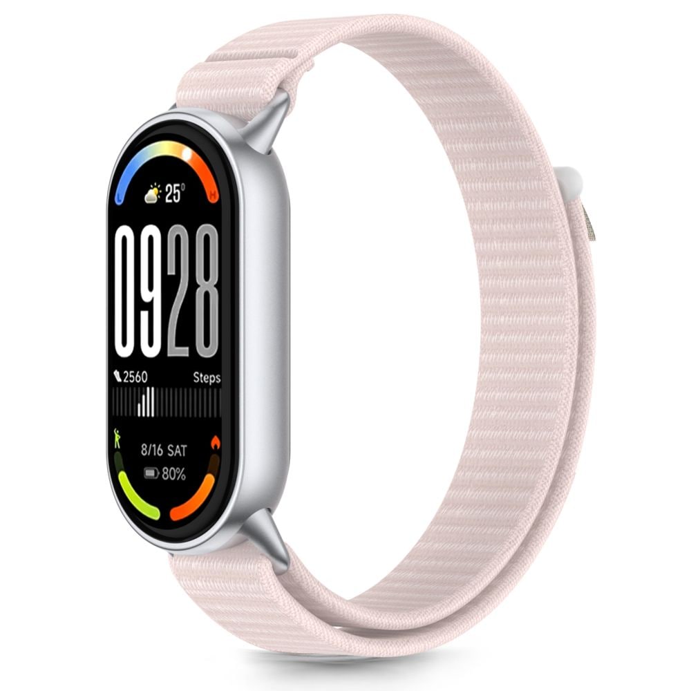 Tech-Protect Nylon Pro Strap för Xiaomi Smart Band 8 / 9 / 10 / NFC - Rosa Grå