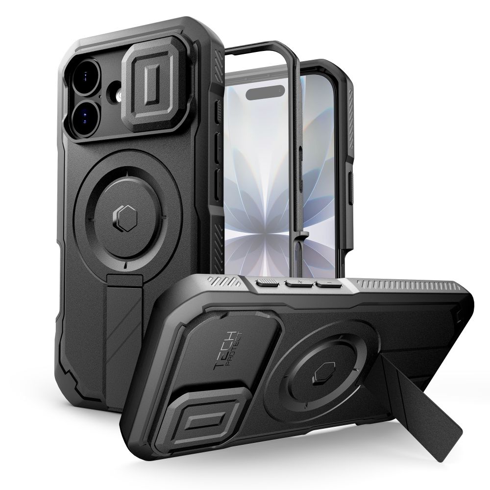 Tech-Protect Kevlar MagSafe-fodral för iPhone 17 - svart